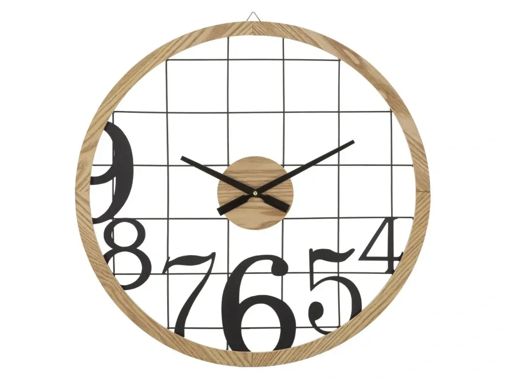 Nástěnné hodiny Numbers 60 cm černé/hnědé