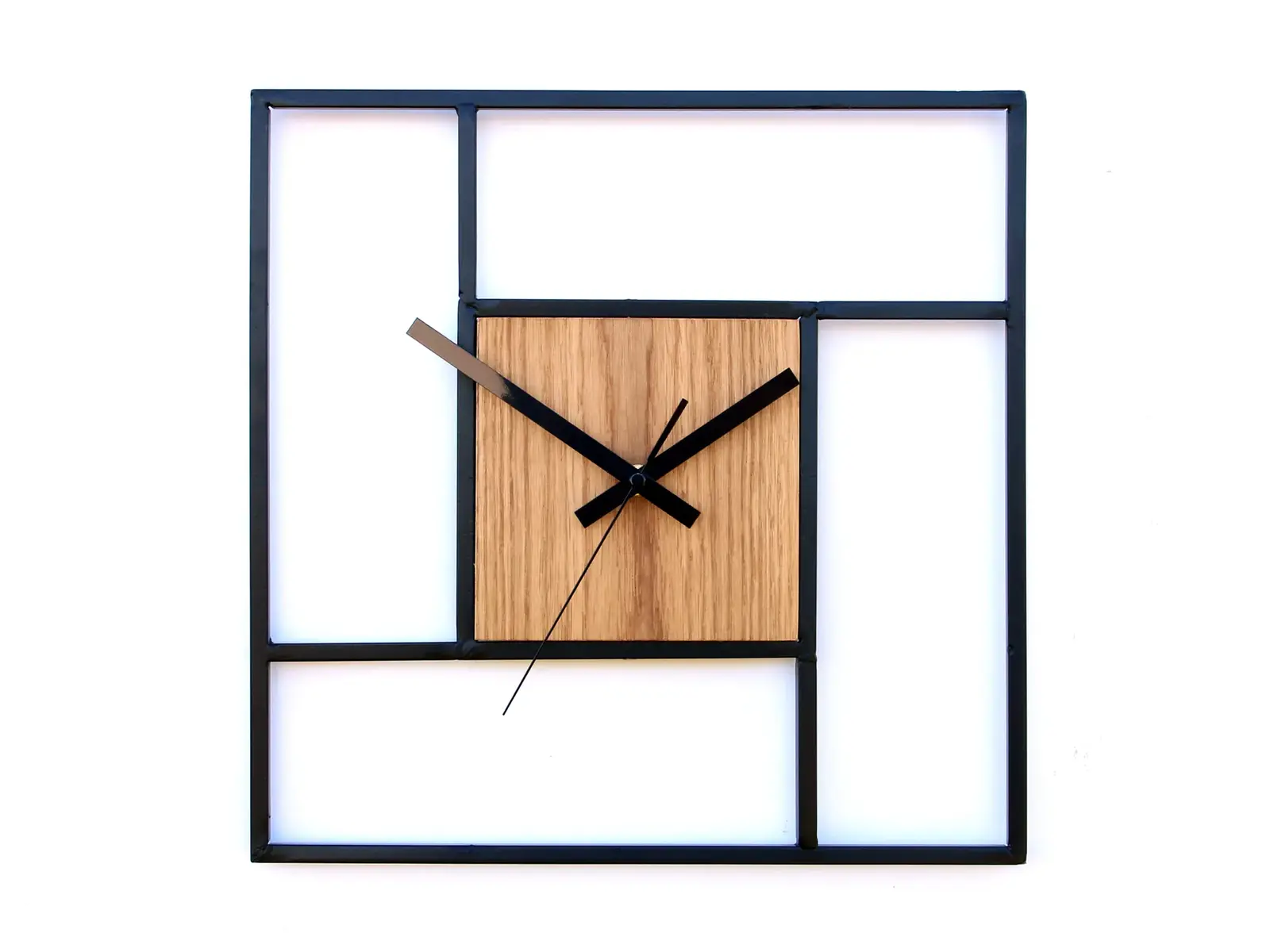 Nástěnné hodiny Steve 33 cm černé/hnědé