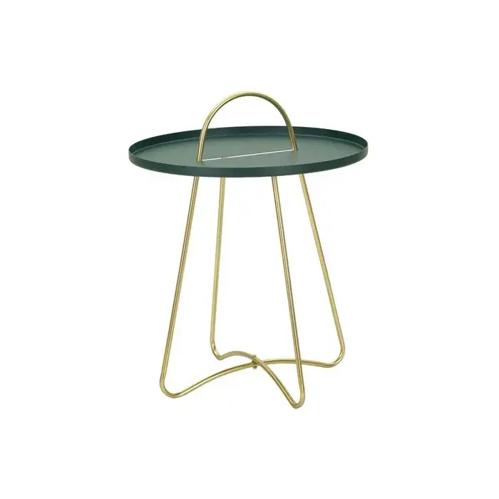 Odkládací stolek Grent 45 cm zlatý/zelený
