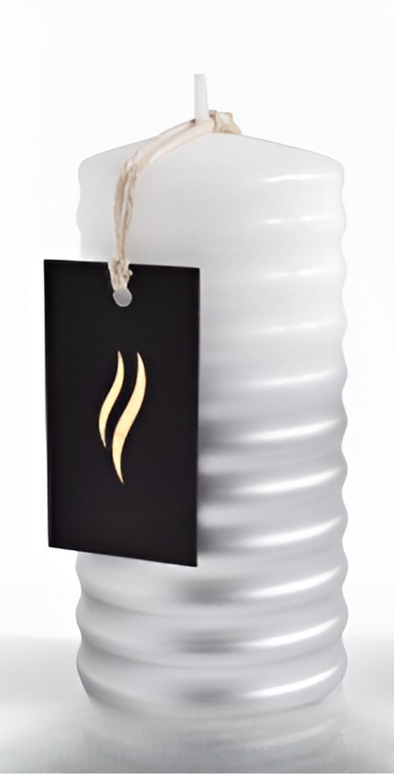 Parafínová svíčka Kler 14 cm bílá