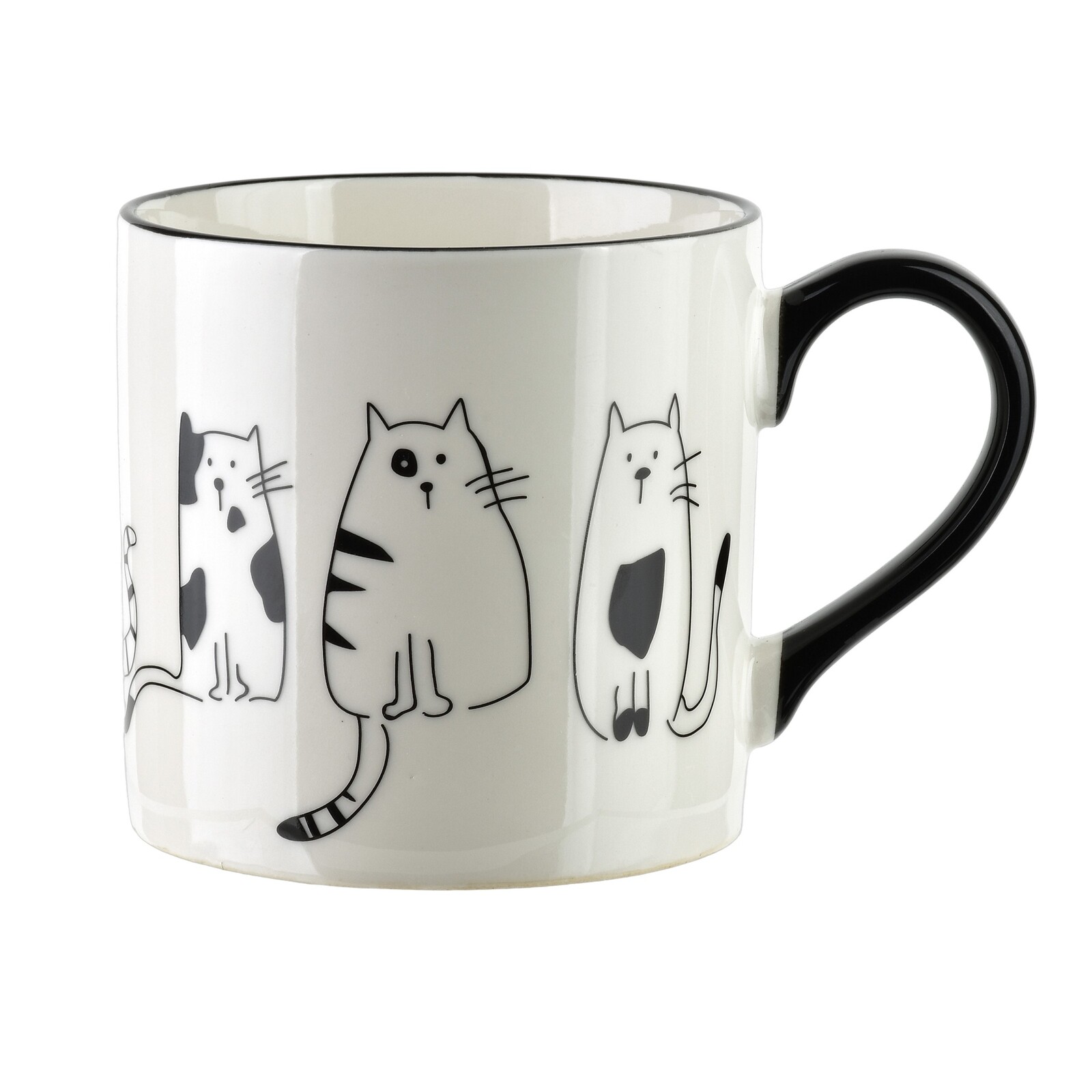 Porcelánový hrnek COTTELLO 370 ml bílý/černý