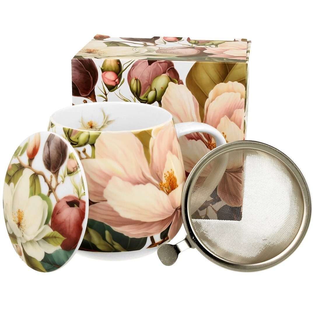 Porcelánový hrnek Magnolie I. 430 ml vícebarevný