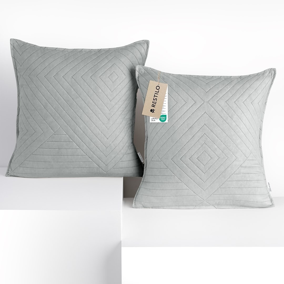 Sada 2 ks povlaků na polštáře RESTILO stříbrná
