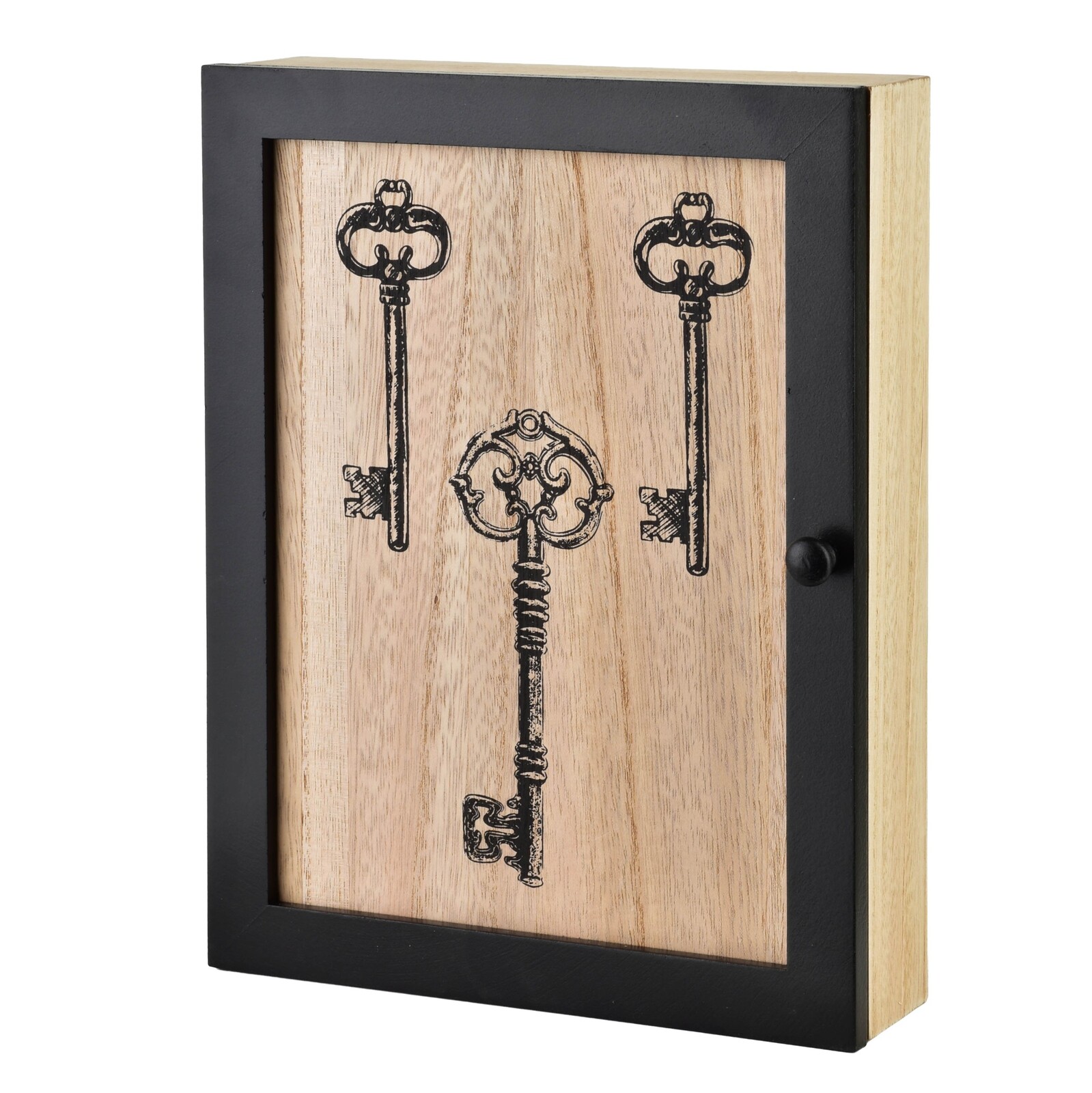 Skříňka na klíče STACY Key 26x20 cm hnědá/černá