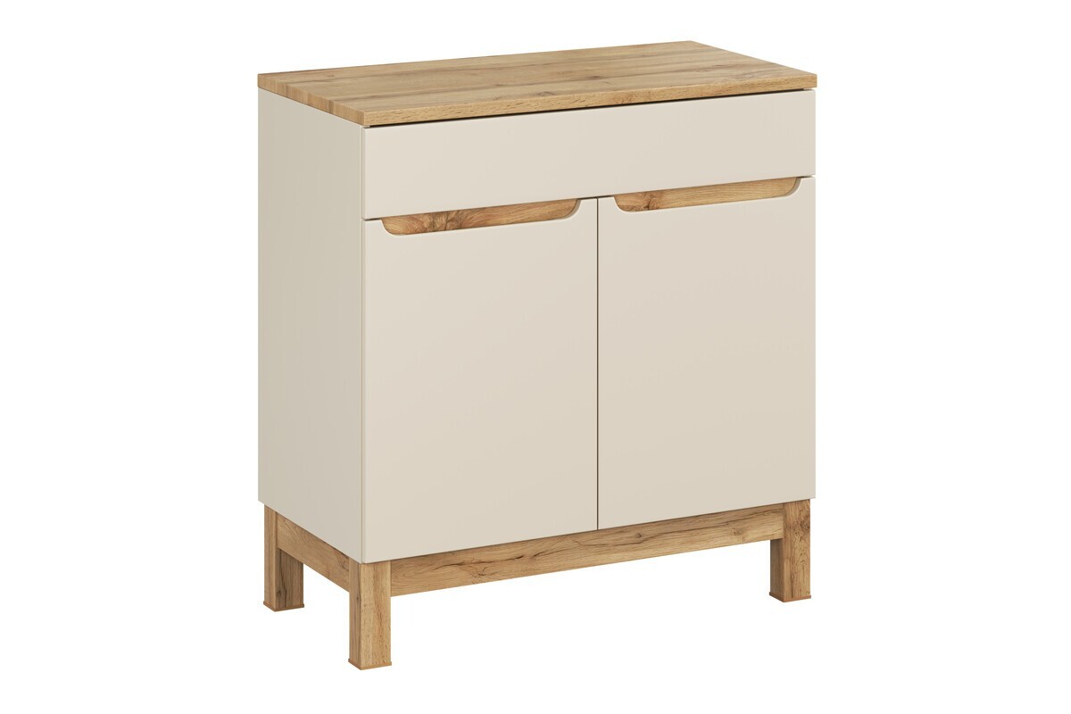 Skříňka pod umyvadlo Bali Casad s deskou 80 cm kašmírová/dub wotan