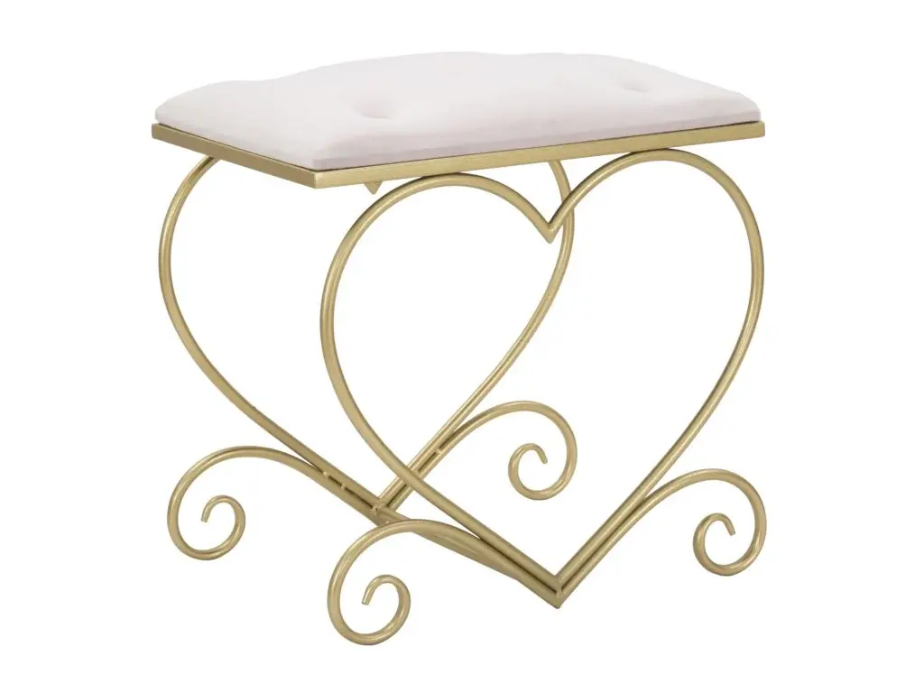 Stolička Heart růžová/zlatá