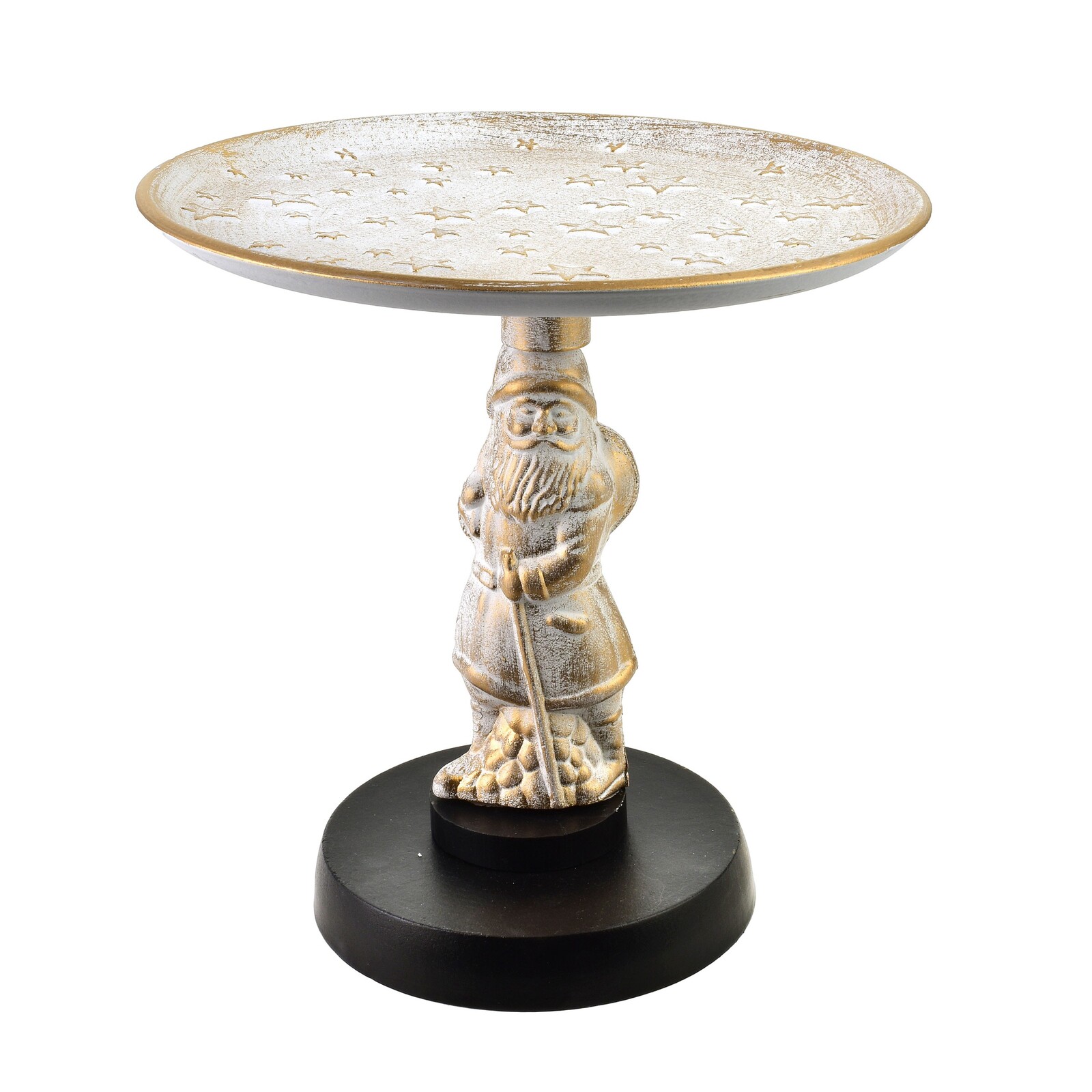 Vánoční dekorativní podnos Santa Lila 30 cm bílý