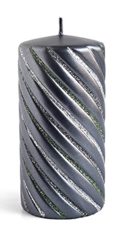 Vánoční svíčka Winter Colours 17,5 cm černá