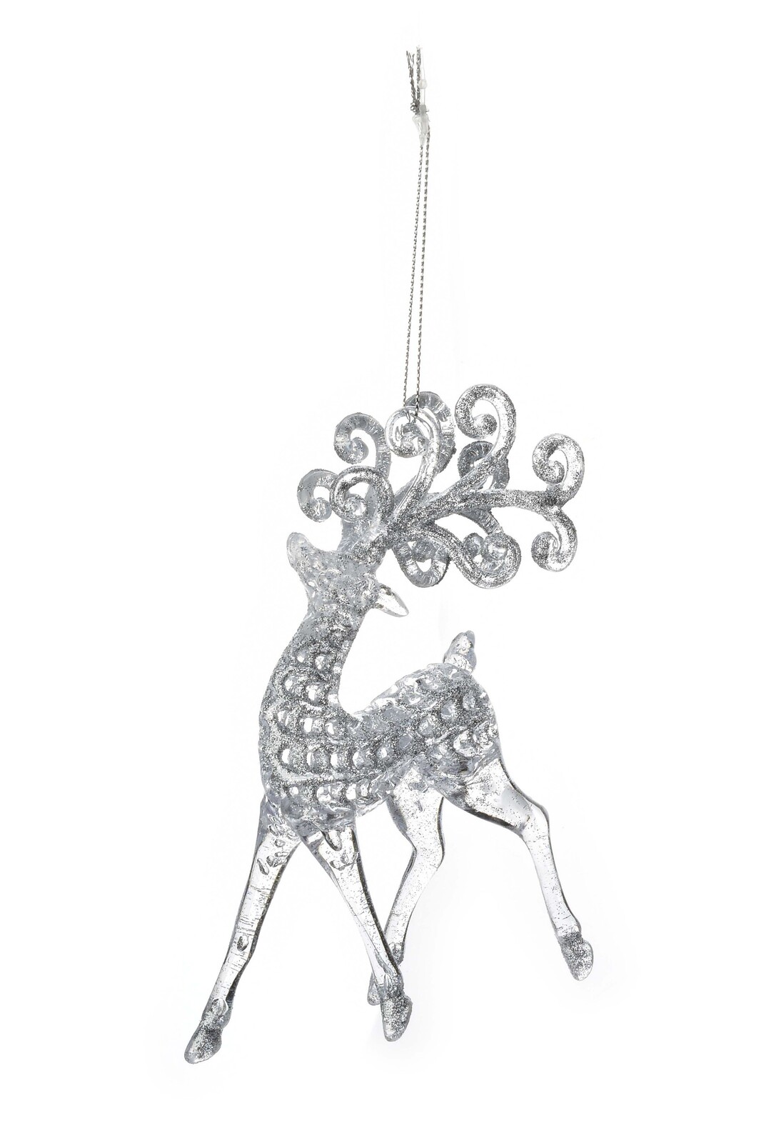 Vánoční závěsná ozdoba Santa Lila Sob stříbrná