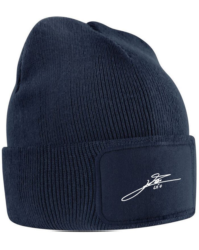 Detská čiapka s obdĺžnikovým nášivkom a podpisom Messiho - pro fanoušky fotbalu