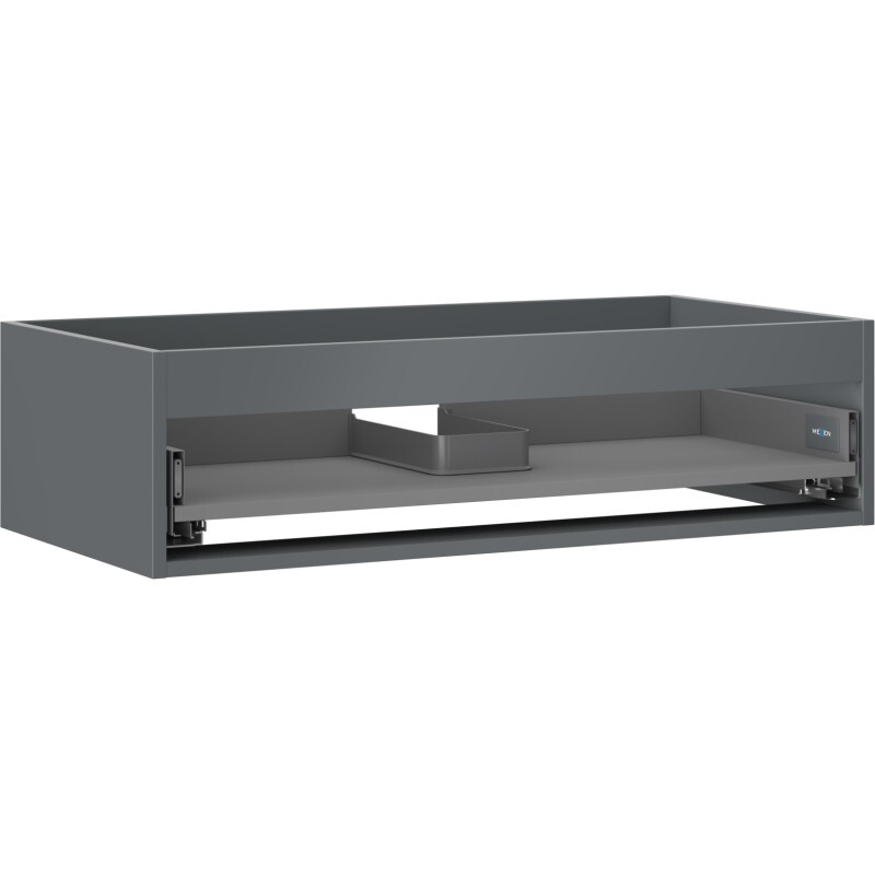 MEXEN - Box-A skrinka pre umývadlo 90, 1 šuplík, grafit mat 91AX0-0900-235-1-66