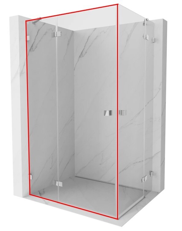 MEXEN - LUNAR (M+D) sklo 110x200 cm 8 mm, transparentné, ľavé 834-110-000-00-00-L