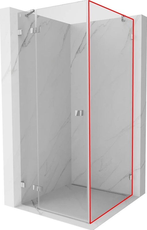 MEXEN - LUNAR walk-in 80x200 cm 8mm transparent pravá 830-080-000-00-00-P
