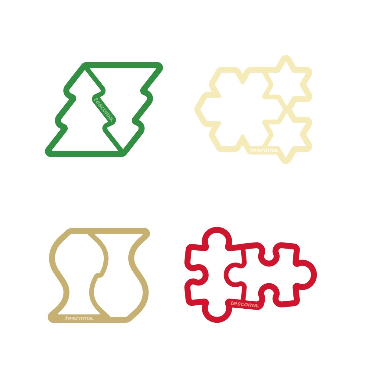 Vykrajovače bez medzier DELÍCIA, súprava 4 ks