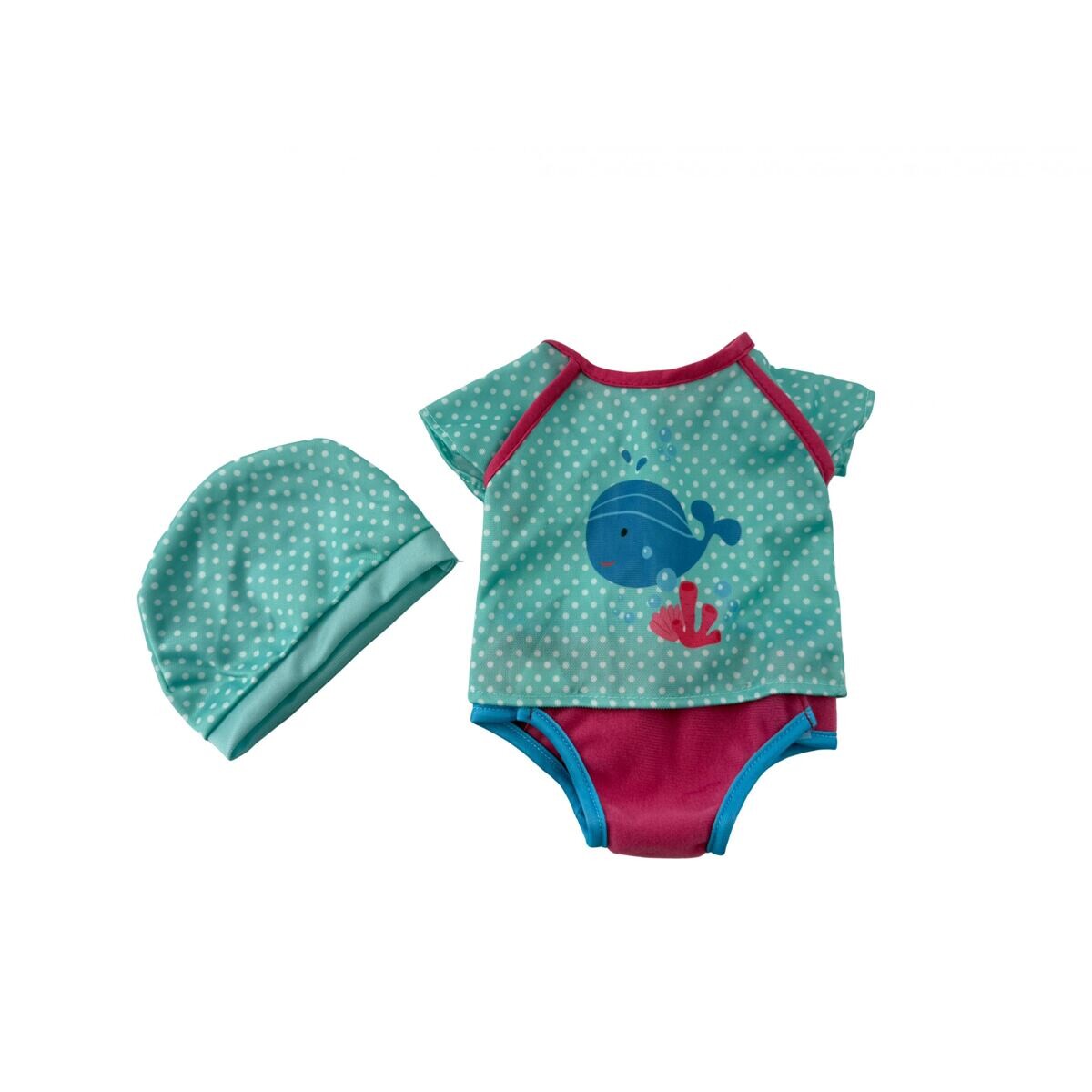 PLEJO Oblečenie pre bábiku 40 - 43 cm, body s čiapočkou zelené