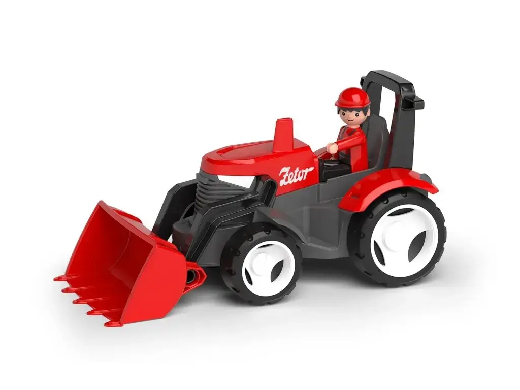 Efko Igráček ECO MultiGO Červený traktor Zetor s radlicou, figúrka Igráček