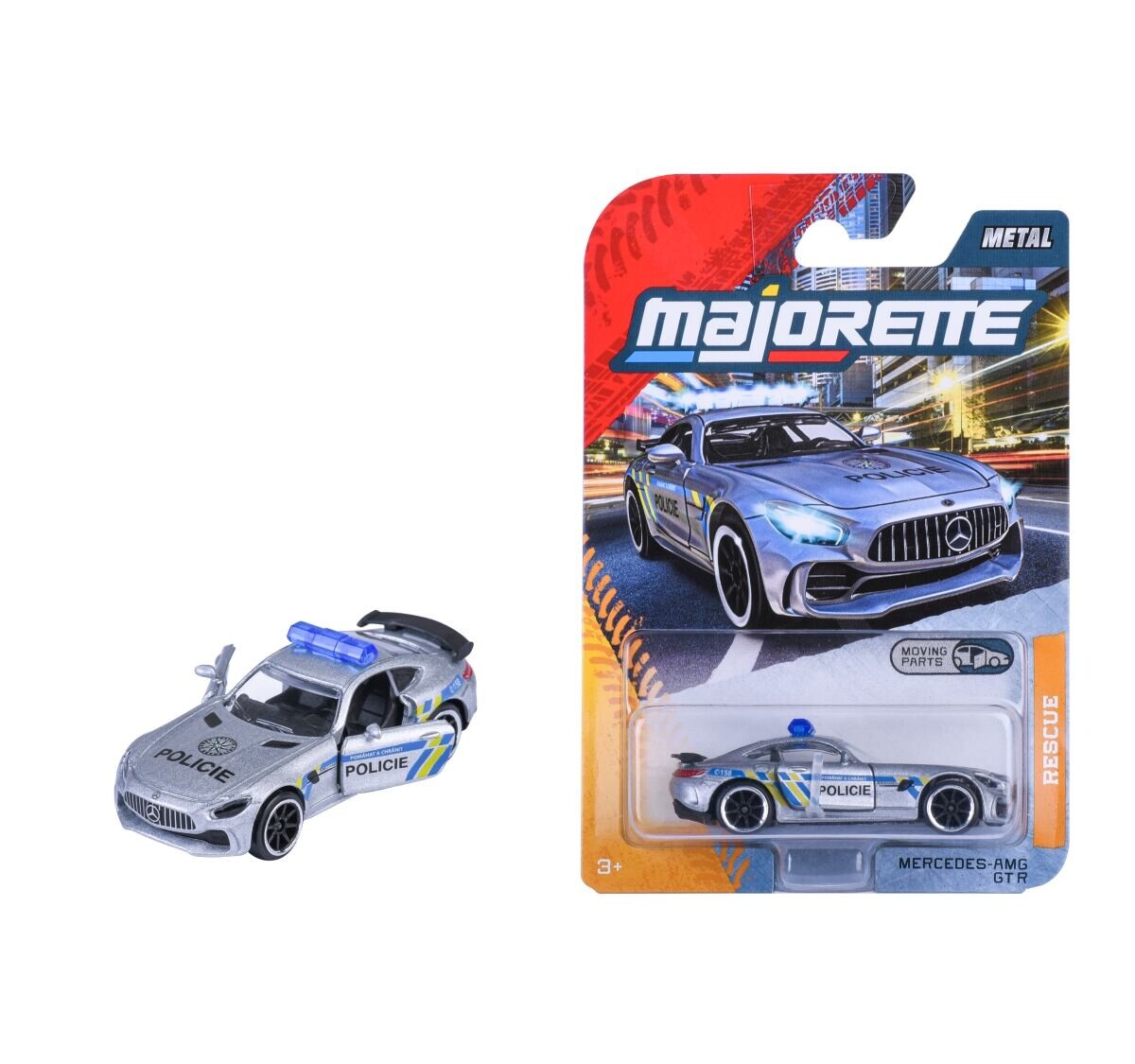 Majorette Auto policajné kovové, česká verzia