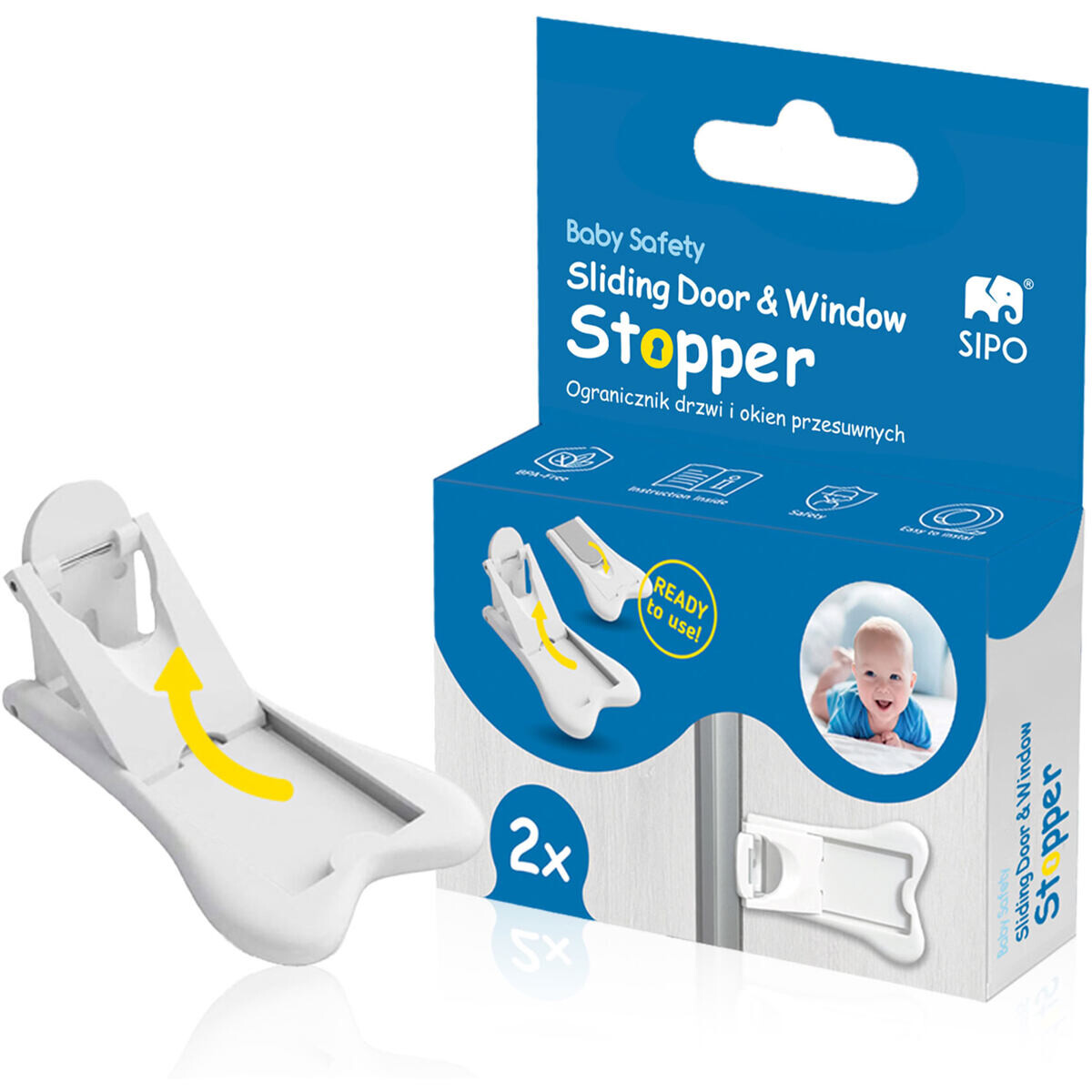 Sipo Detský bezpečnostný zámok na posuvné dvere, 2ks
