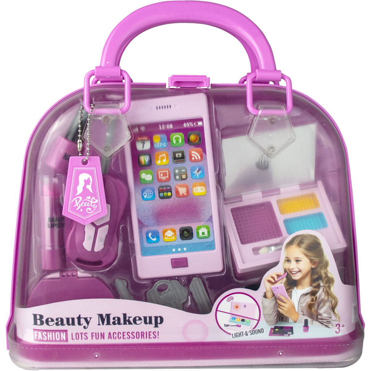 PLEJO Kabelka s mobilom, klíčky a make up