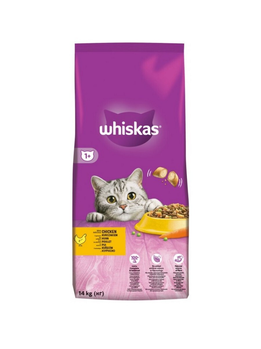 Whiskas Suché Kuracie - 2x14kg
