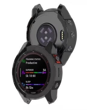 Silikónový rámik pre Garmin Fénix 5, 5 Plus - čierny