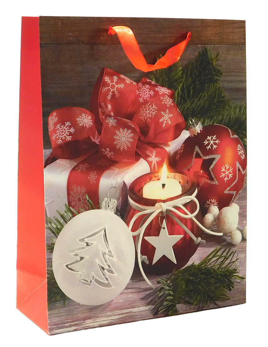 MAKRO - Darčeková taška vianočná 25,5x33x10cm