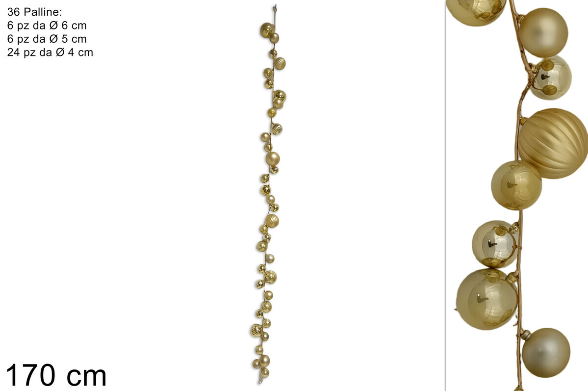 MAKRO - Girlanda 170 cm zlatá