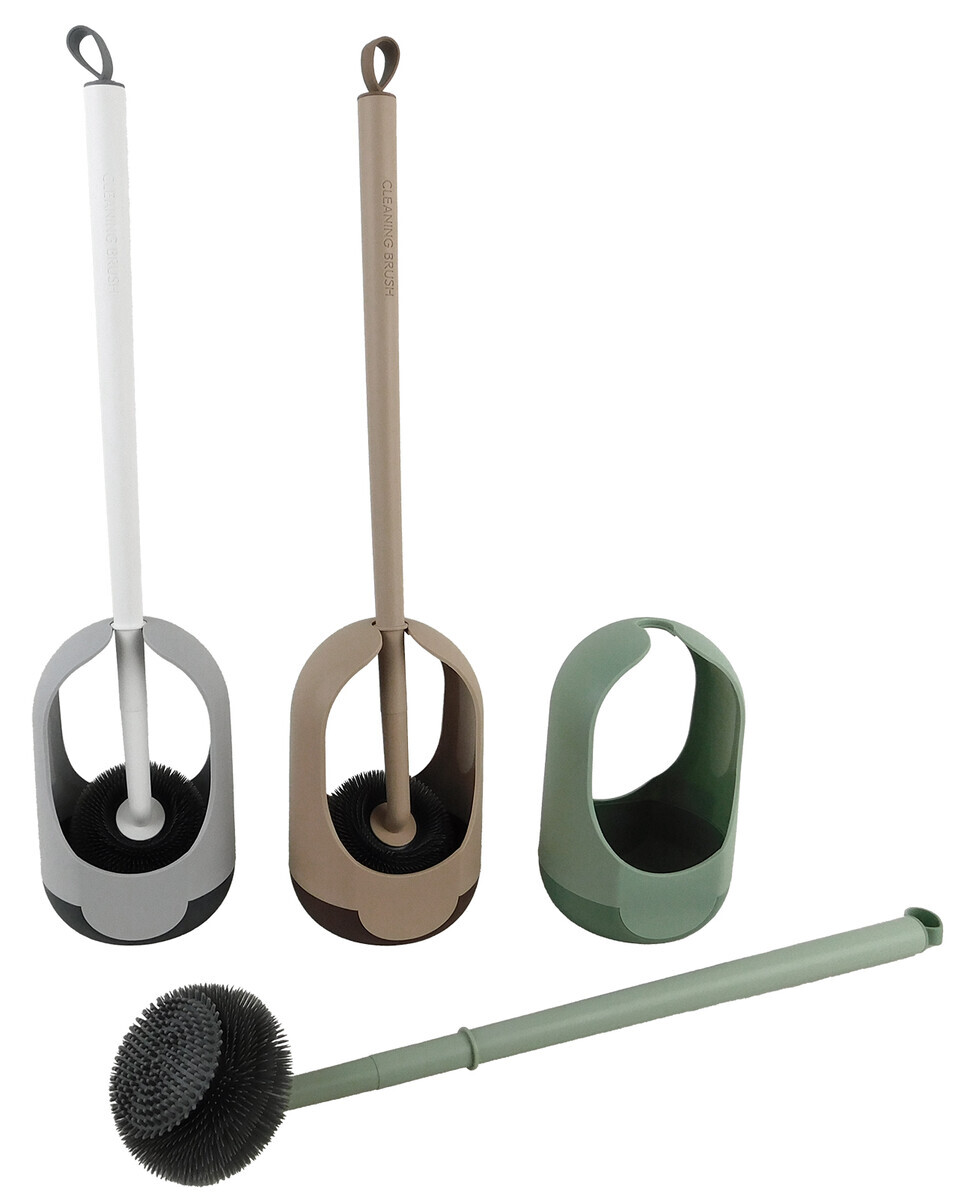 MAKRO - Kefa na WC set rôzne farby, umelá hmota / silikón, výška 50cm