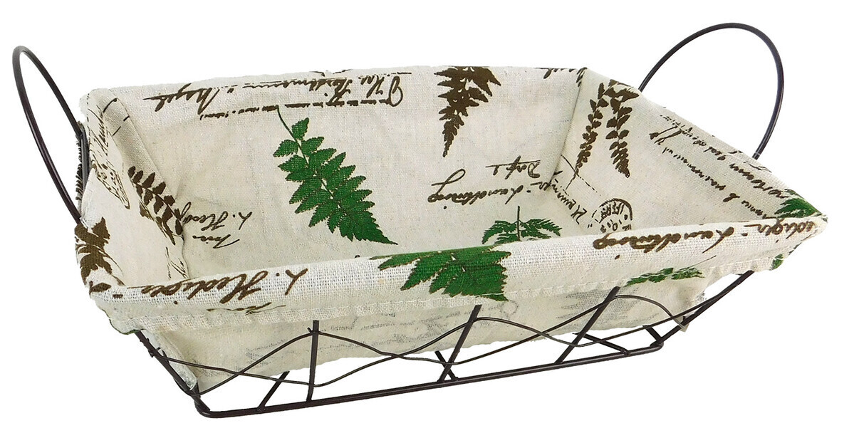 MAKRO - Košík 27x19x8cm, drôt / látka