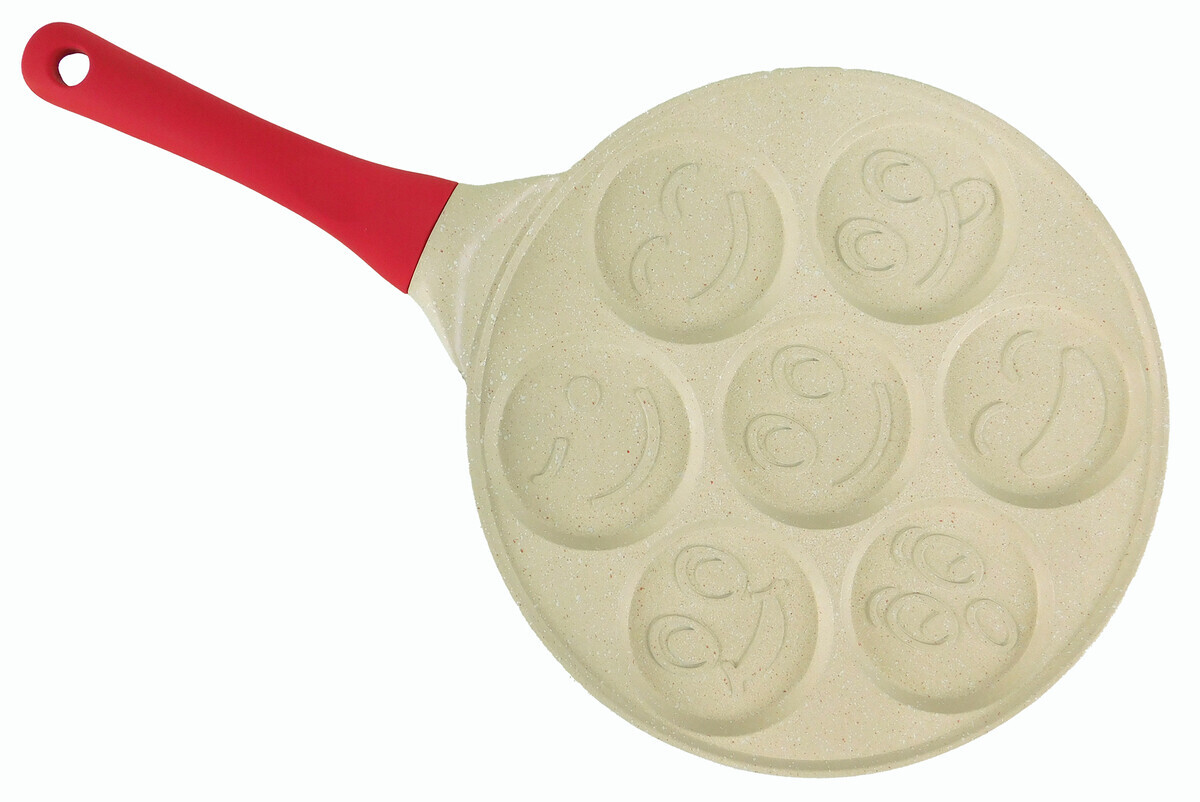 MAKRO - Panvica na 7ks lievancov 26,5cm, kovaný hliník, úsmev