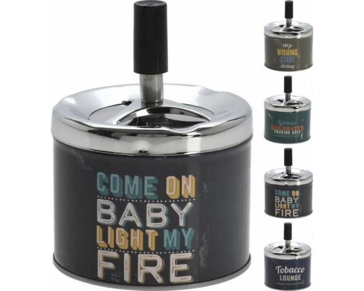 MAKRO - Popolník plech 9x12cm rôzne dekory s nápisom