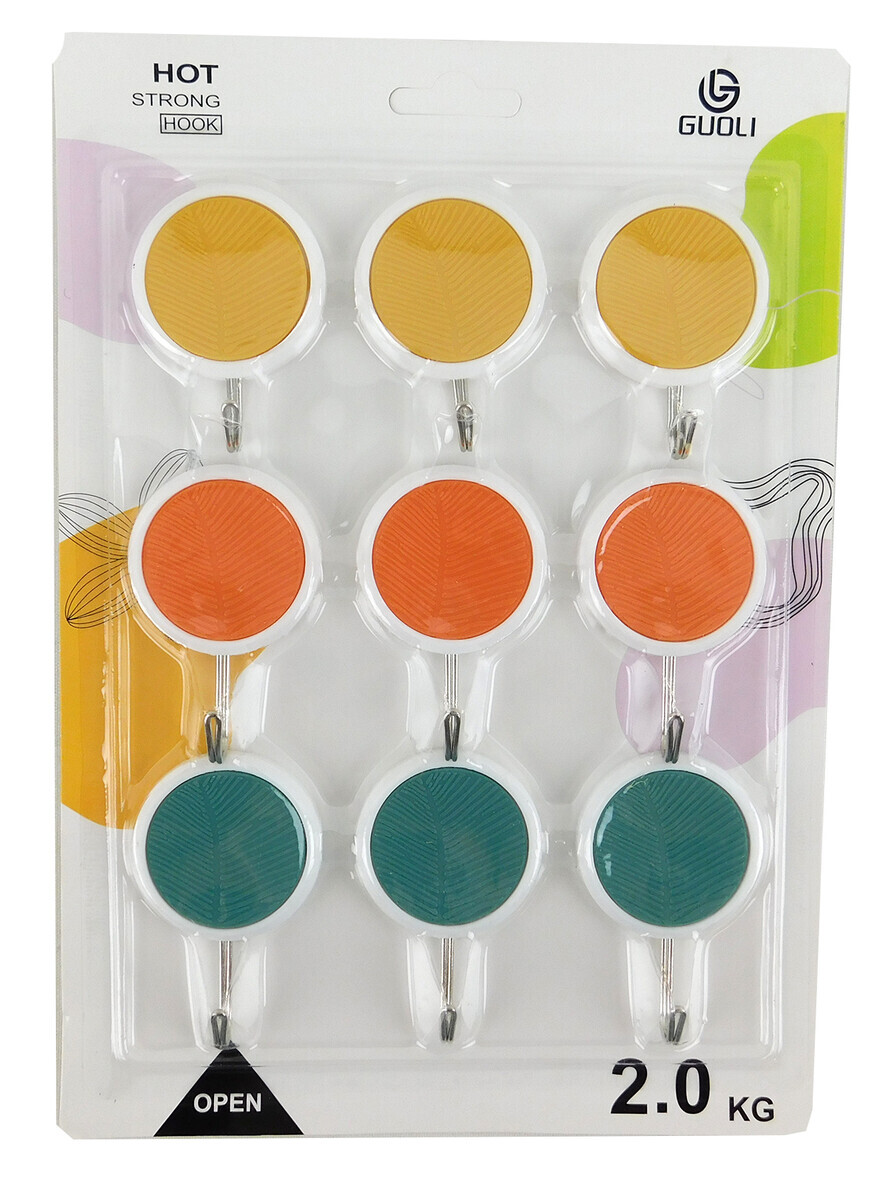 MAKRO - Sada háčikov 9ks, umelá hmota / oceľ