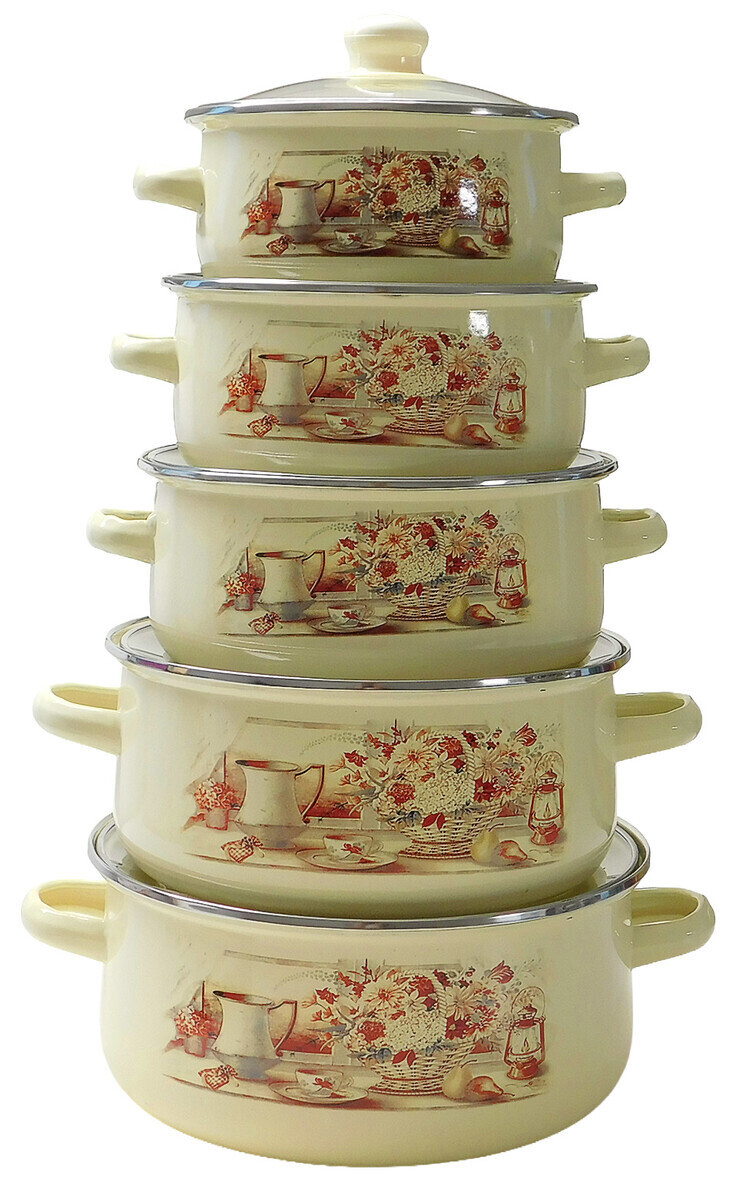 MAKRO - Sada hrncov s pokrievkou 5-dielna 16,18,20,22,24cm