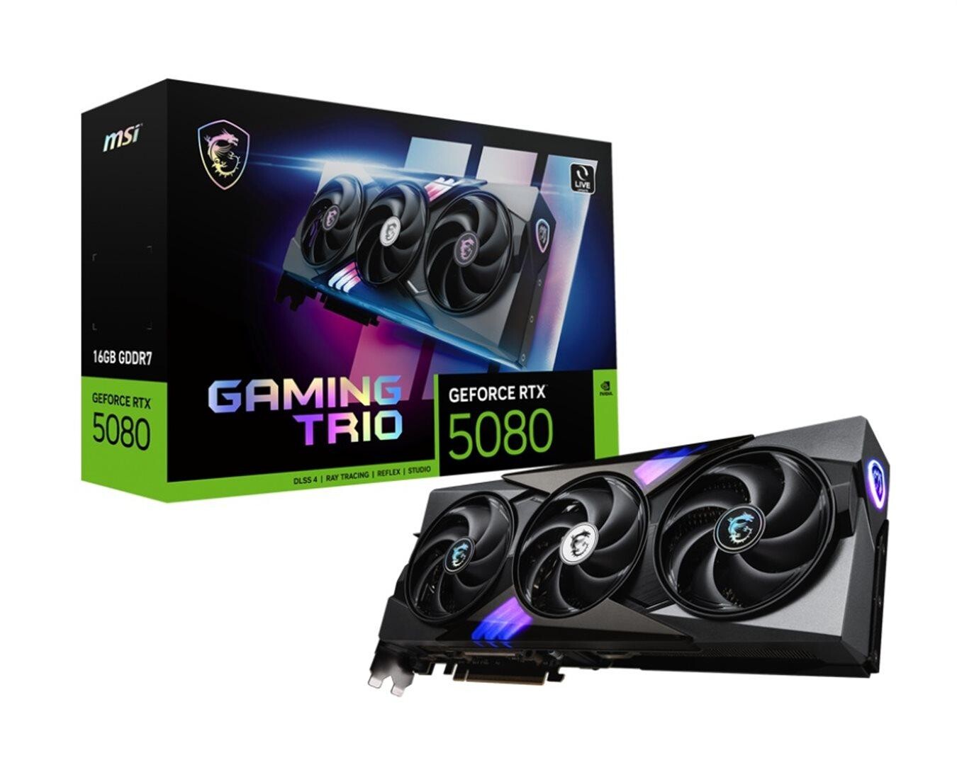 MSI GeForce RTX 5080 TRIO/Gaming/16GB/GDDR7