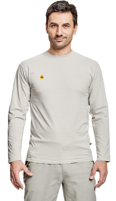 NOYO ESD LS tričko šedá 3XL