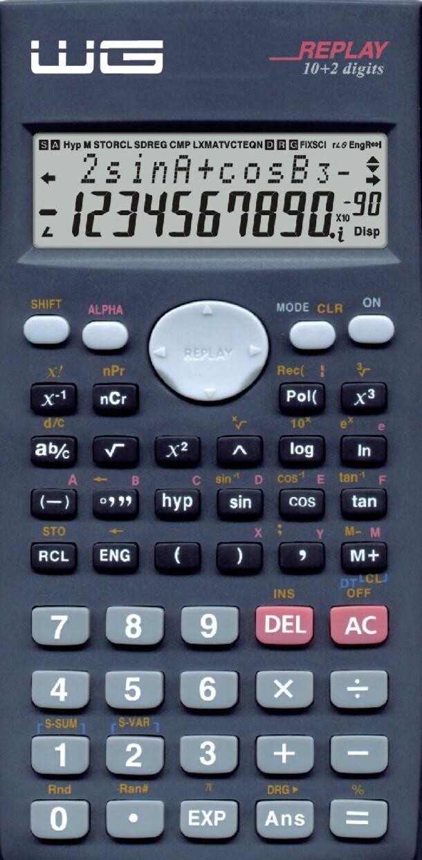 WG - Kalkulačka WG2 MathMaster Pro, vedecká, čierna