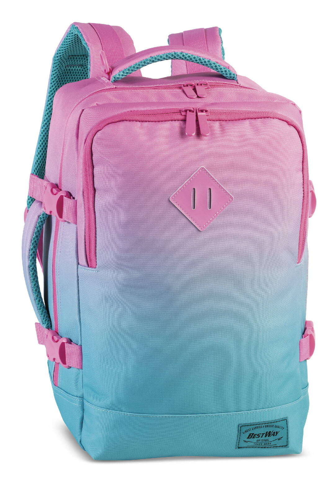 BestWay cestovný batoh Cabin Pro Small - ružovo-modrý - 20L