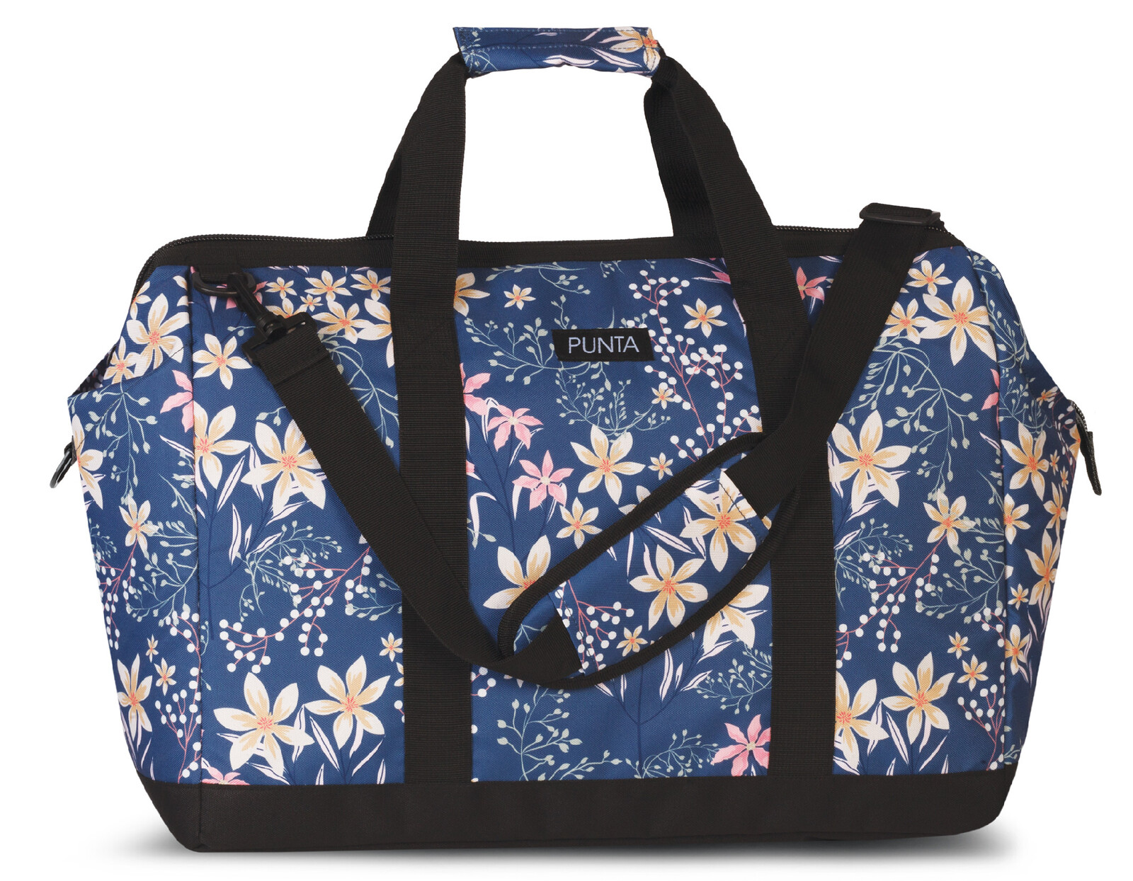 Punta weekend cestovná taška - 27L - navy s kvetinami
