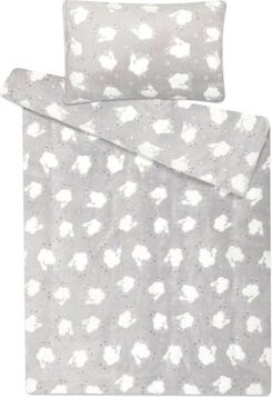 Svitap sleepwell Mikroflanel Ovečky svetlo sivé 90 × 135, 40 × 60 cm