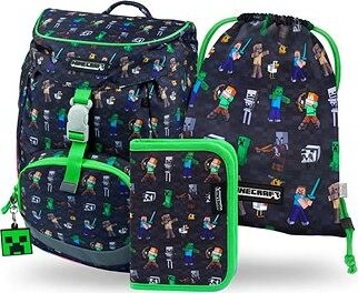 BAAGL 3 SET Airy Minecraft: batoh, peračník, vrecko