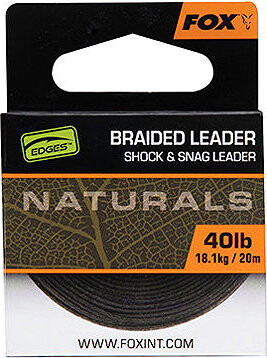 FOX Šnúrka Naturals Braided Leader 20 m 40 lb 18,1 kg