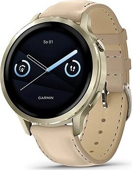Garmin Venu 4 41mm Lunar Gold/LeatherBand