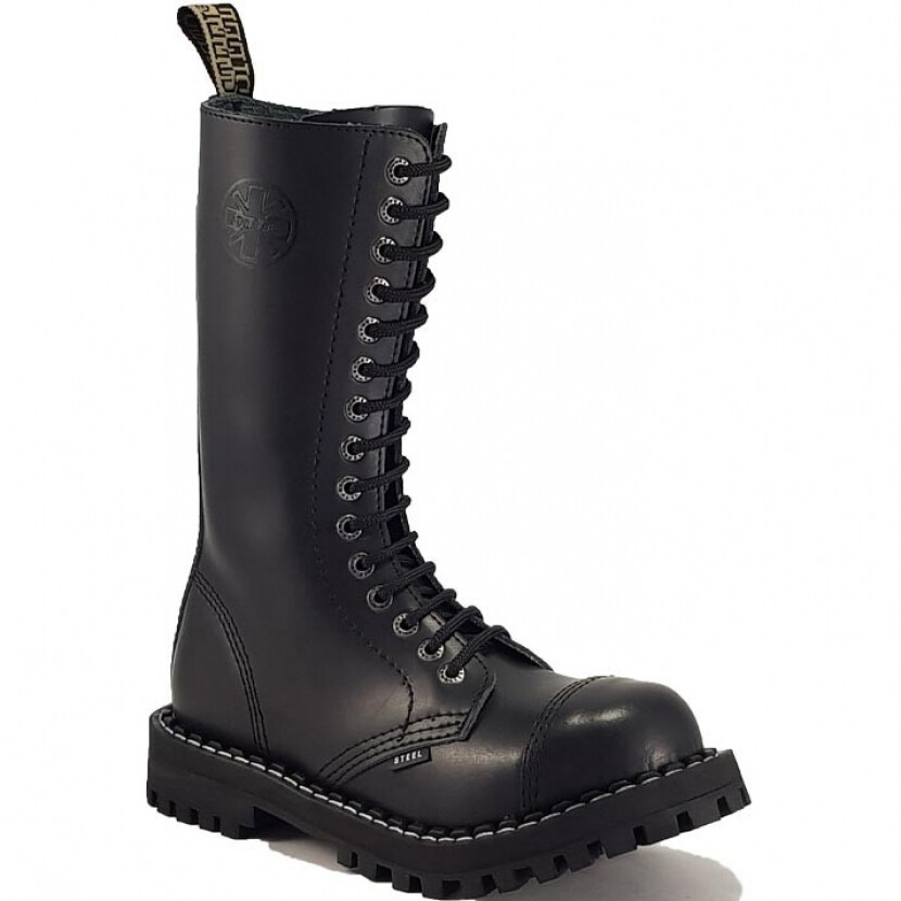 Topánky Steel 15-dierkové - čierne, 42
