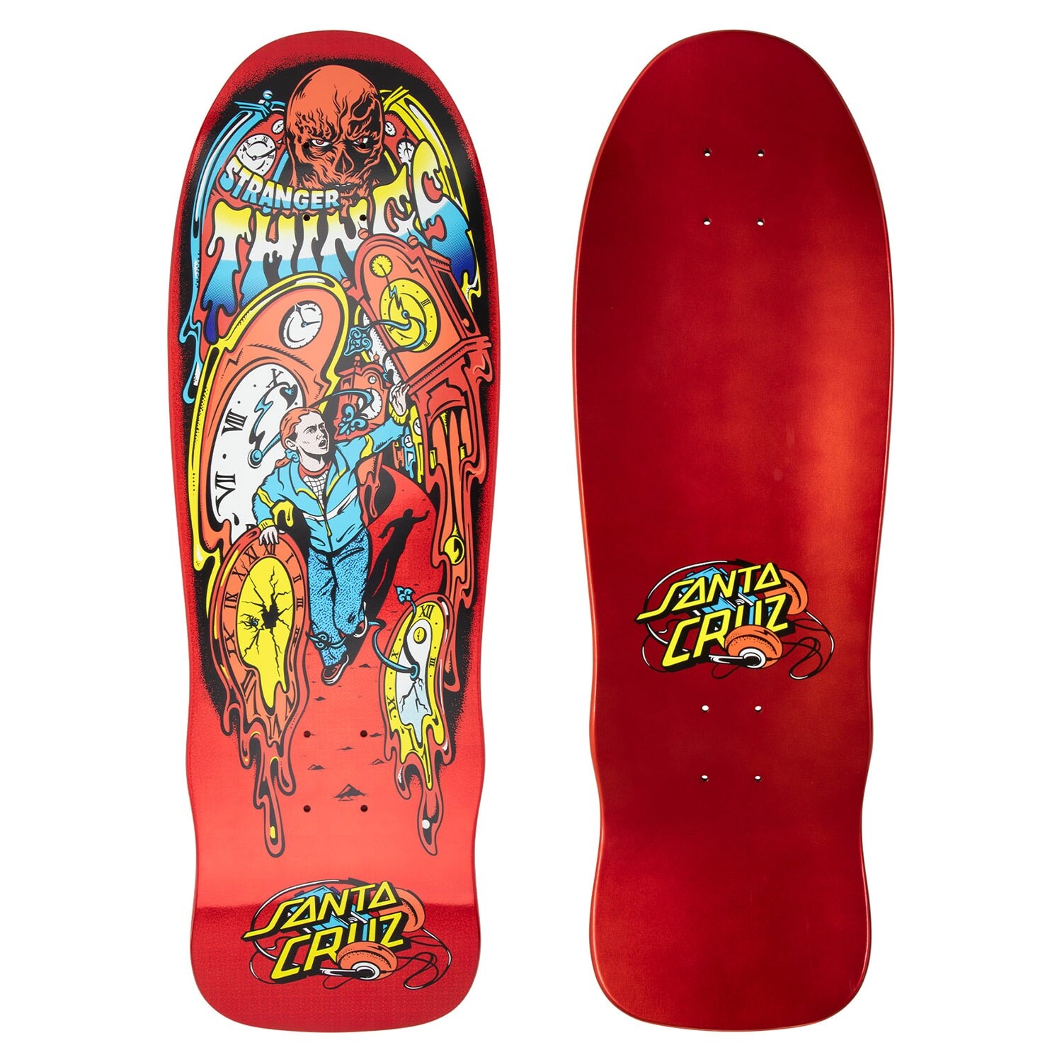 Santa Cruz Skateboards Stranger Things Grabke Max Melting Clock 9.7