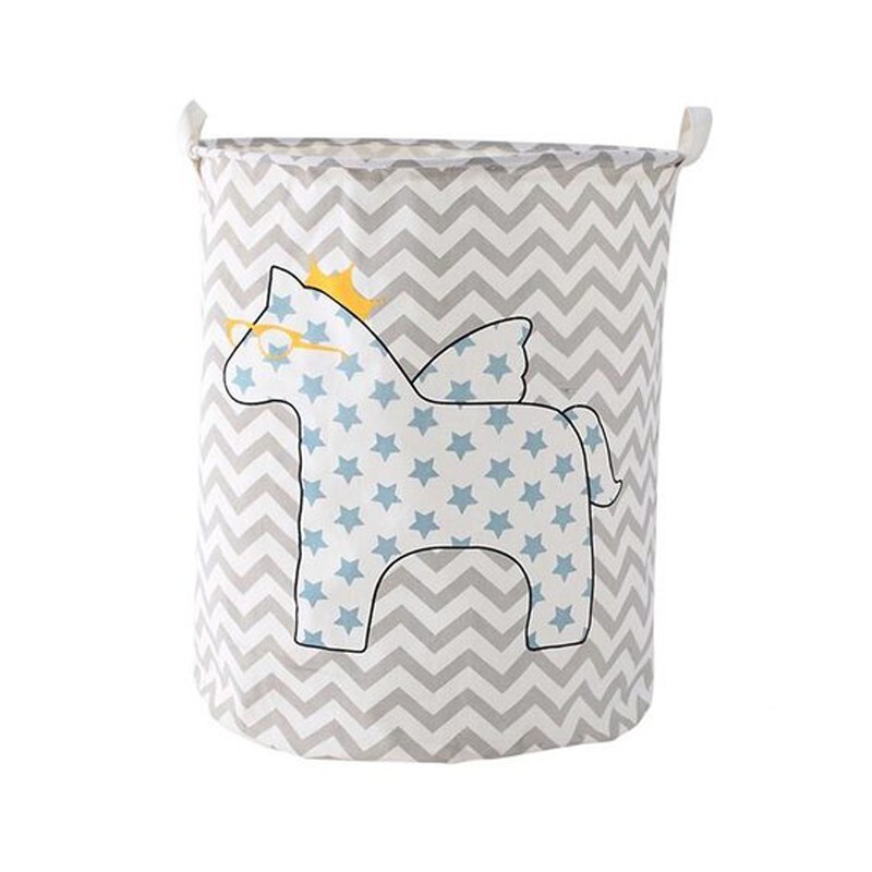 KZ0543C DR Detský látkový kôš na hračky - Pegas - zig-zag