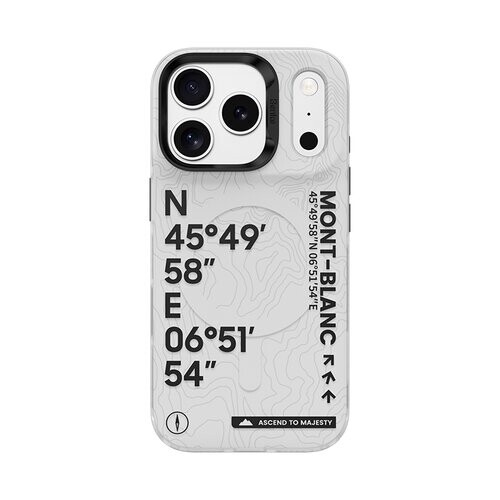 Puzdro Benks Dynamic Summit Magsafe iPhone 17 Pro, vzor Mount Blanc - biele