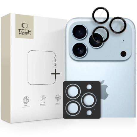 Tech-Protect Camring Fit ochranné sklo na kameru na iPhone 14 / 15 / 16 / 17 Pro / Max, čierne