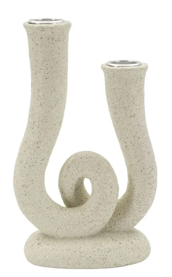 Designový svícen Stons 20 cm krémový