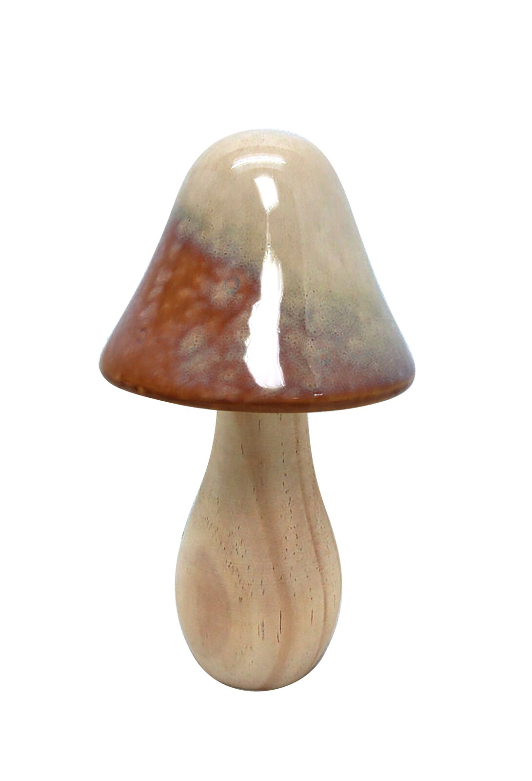 Keramická figurka houby MAVE 11,7x21,5 cm hnědá