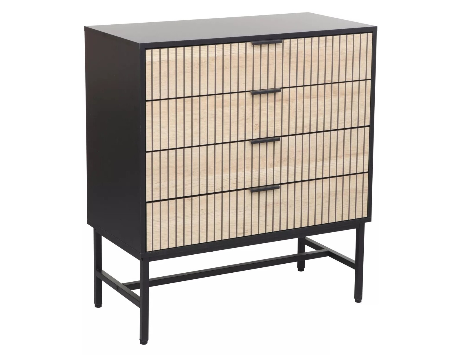 Komoda Mago 80 cm dub přírodní/černý mat